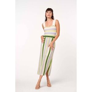 CIEBON $160 Sahara Striped Crochet Midi Dress Size XS‎